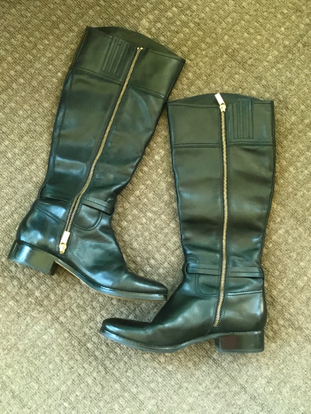 Michael kors black leather “Stockard” equestrian riding black leather boots - Picture 4 of 16